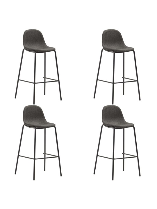 5dílný barový set textil tmavě šedý