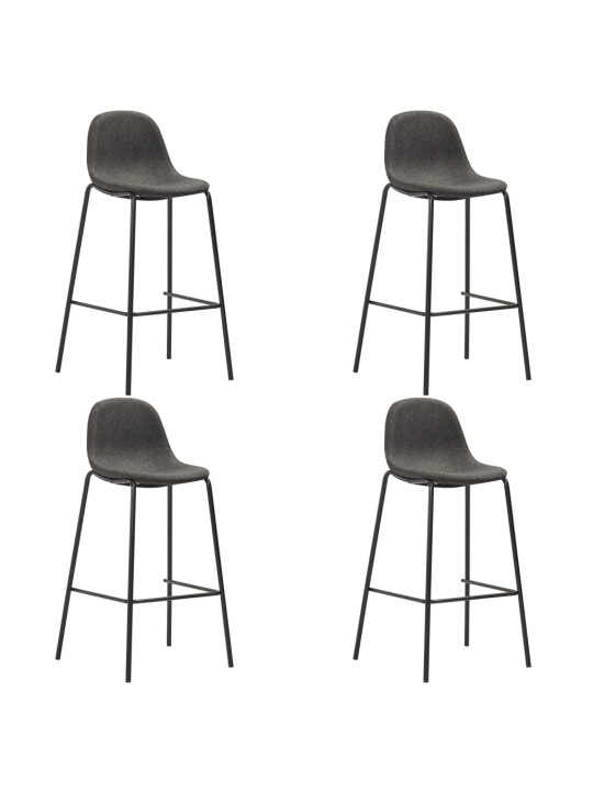 5dílný barový set textil tmavě šedý