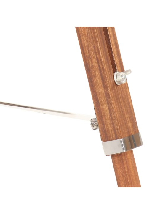 Stojací lampa stativ medově hnědá a šedá masivní teak 141 cm