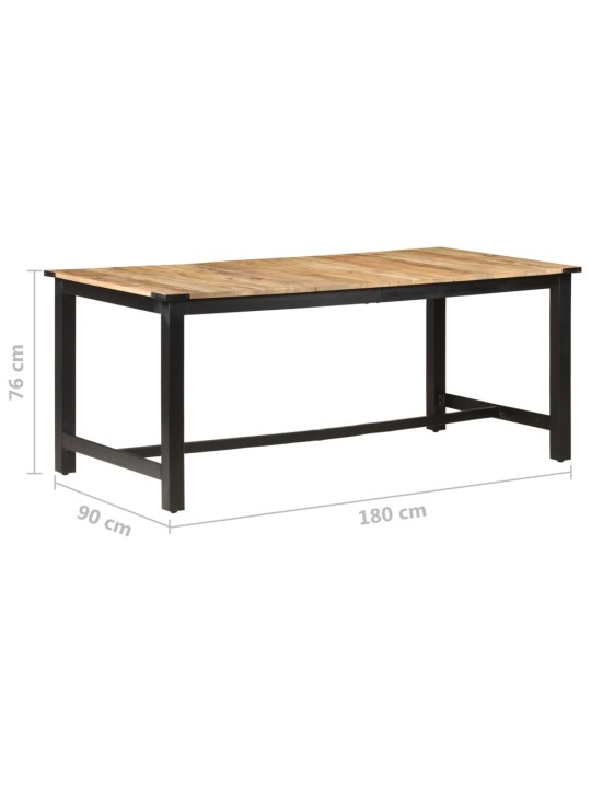 Jídelní stůl 180 x 90 x 76 cm masivní hrubé mangovníkové dřevo