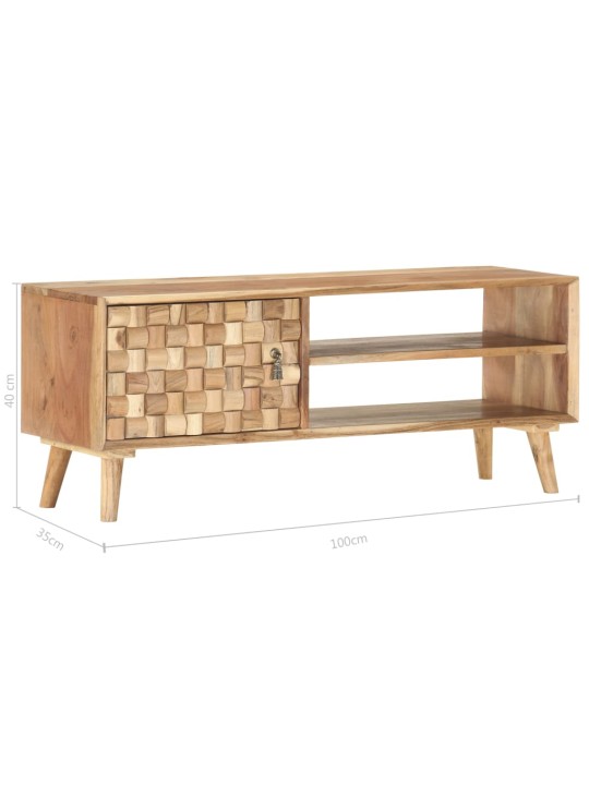 TV stolek 100 x 35 x 40 cm masivní akáciové dřevo