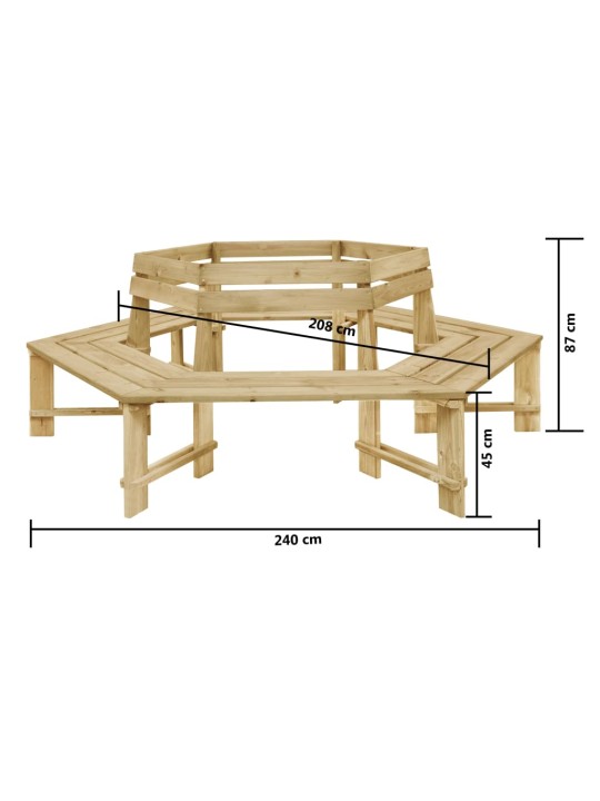 Zahradní lavice 240 cm impregnované borové dřevo