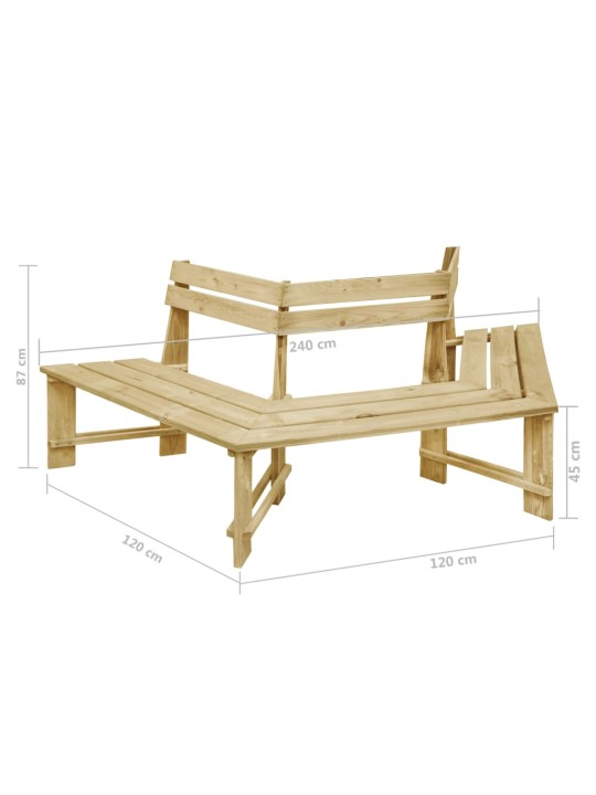 Zahradní lavice 240 cm impregnované borové dřevo