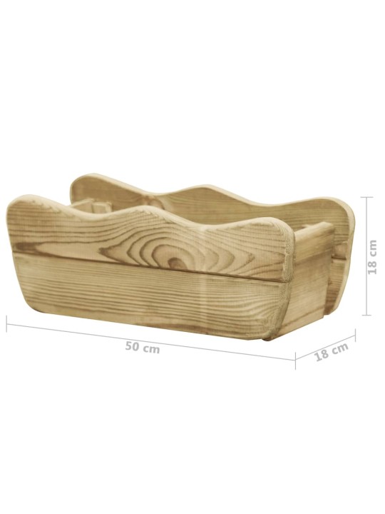 Vyvýšený záhon 50 x 18 x 18 cm impregnované borové dřevo