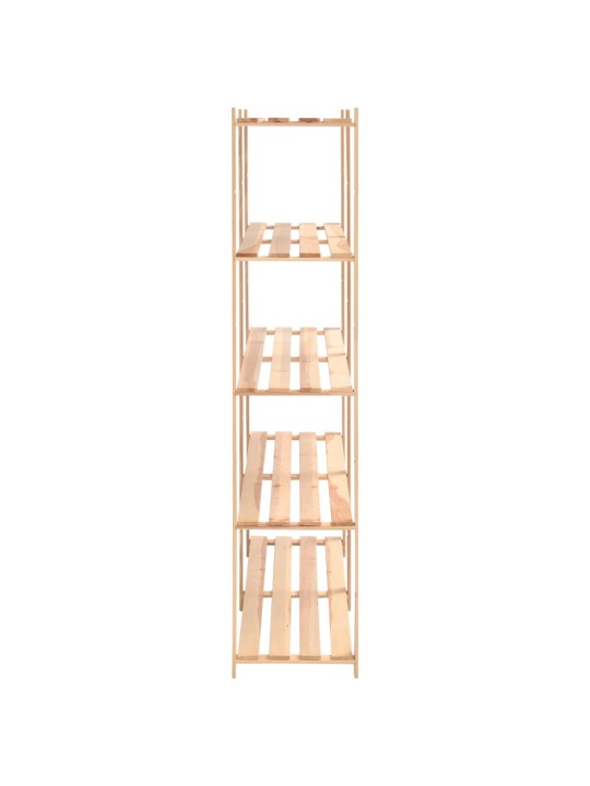 Úložný regál 5 polic 2 ks 170x38x170 cm masivní borovice 500 kg