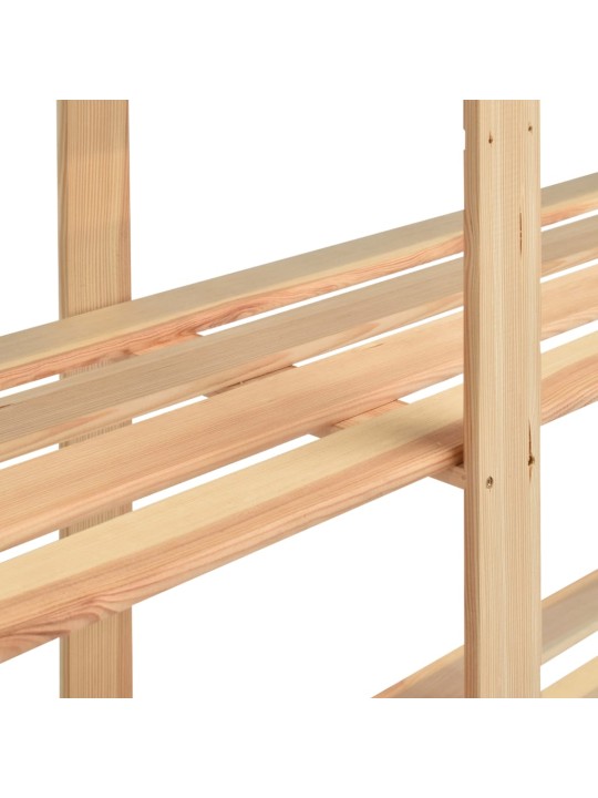Úložný regál 5 polic 2 ks 170x38x170 cm masivní borovice 500 kg