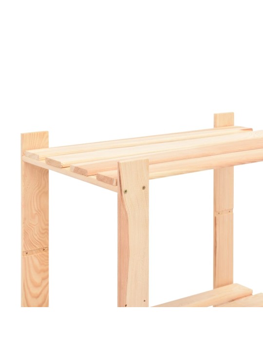 Regály 3 police 3 ks 80 x 38 x 90 cm masivní borovice 150 kg