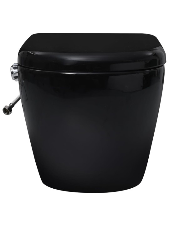 Závěsné WC bez oplachového kruhu funkce bidetu keramické černé