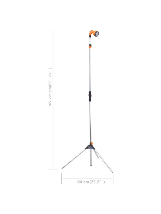 Zahradní sprcha s trojnožkou 221 cm hliník