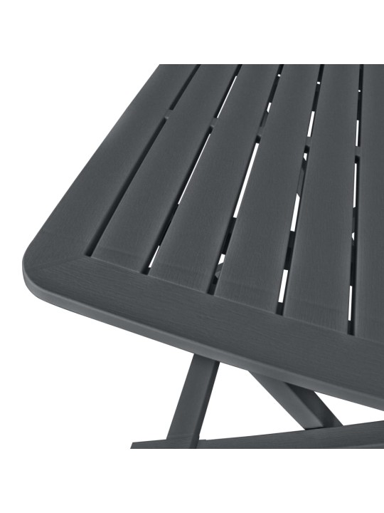 3dílný skládací bistro set plastový antracitový