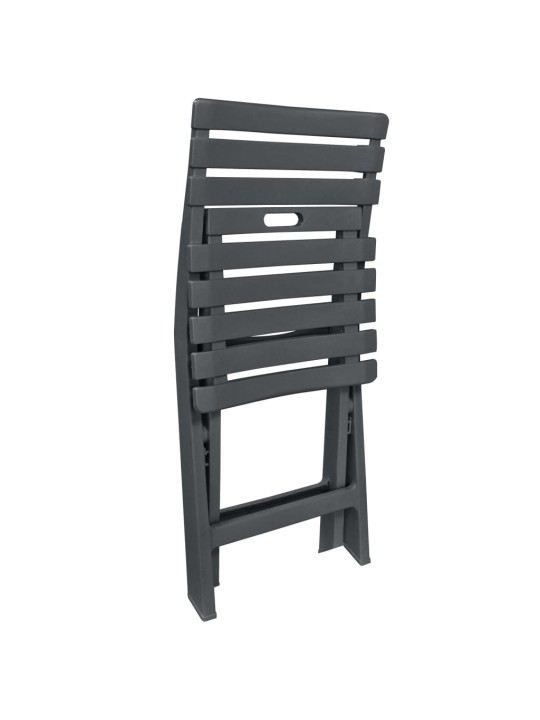 3dílný skládací bistro set plastový antracitový