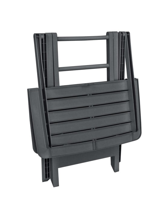 3dílný skládací bistro set plastový antracitový