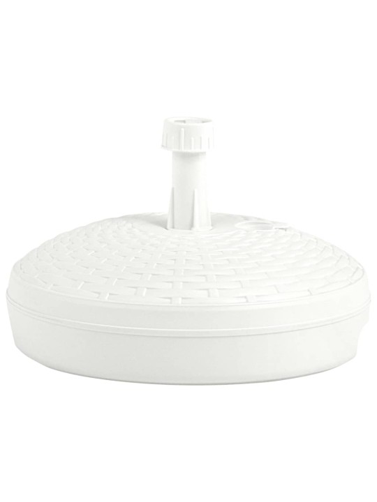 Stojan na slunečník plněný vodou/pískem 20 l bílý plast ratan