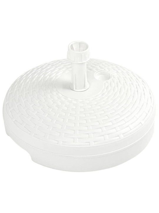Stojan na slunečník plněný vodou/pískem 20 l bílý plast ratan