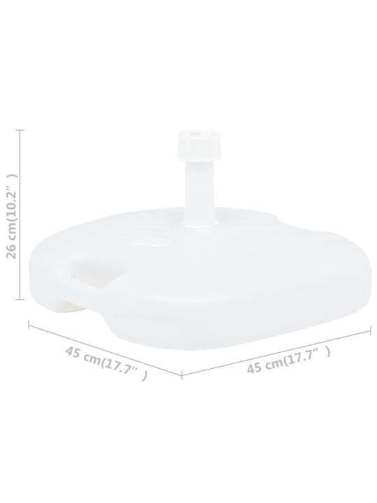 Stojan na slunečník plněný vodou/pískem 16 l bílý plast