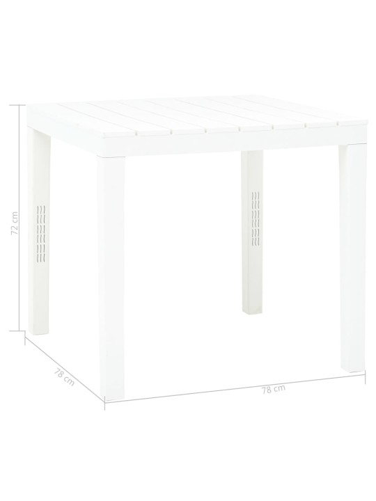 Zahradní stůl se 2 lavicemi plast bílý