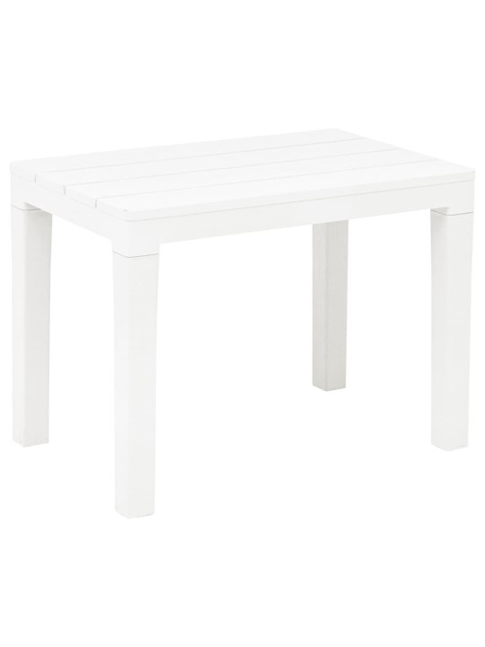 Zahradní stůl se 2 lavicemi plast bílý
