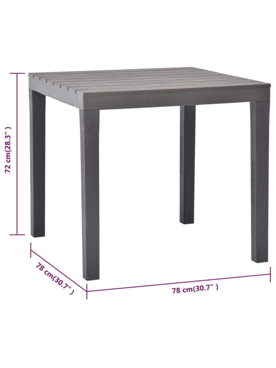 Zahradní stůl se 2 lavicemi plast hnědý