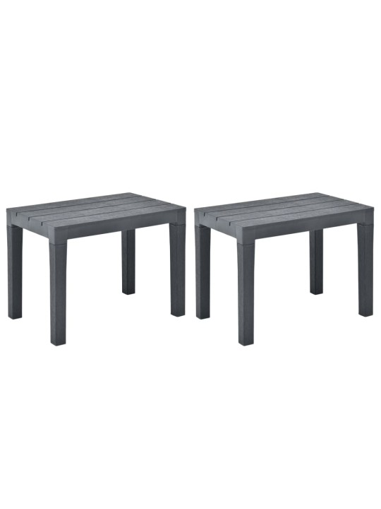 Zahradní lavice 2 ks antracitové plast