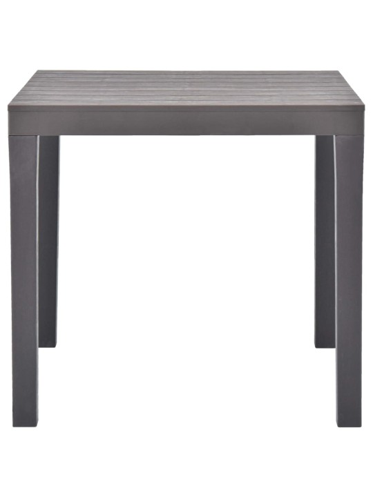Zahradní stůl 78 x 78 x 72 cm kávový plast