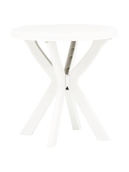Bistro stolek bílý Ø 70 cm plast