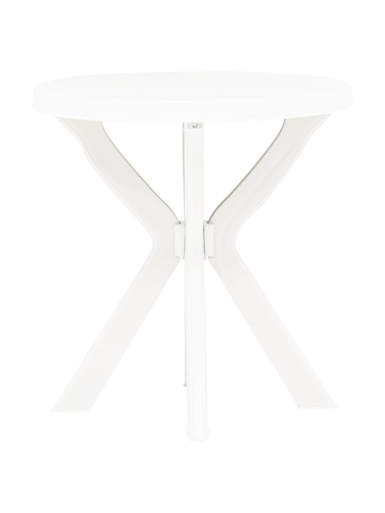 Bistro stolek bílý Ø 70 cm plast