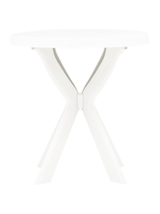 Bistro stolek bílý Ø 70 cm plast