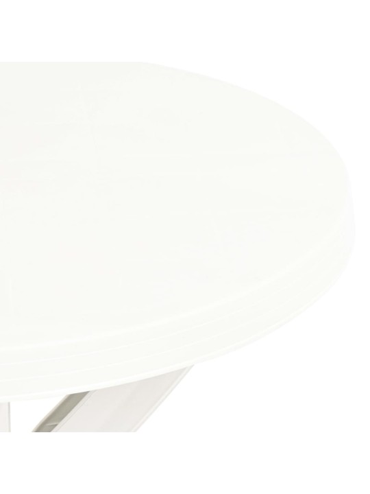 Bistro stolek bílý Ø 70 cm plast