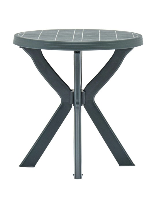 Bistro stolek zelený Ø 70 cm plast