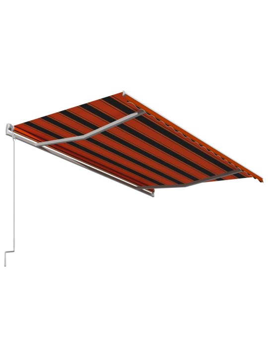 Automatická zatahovací markýza 400 x 300 cm oranžovo-hnědá