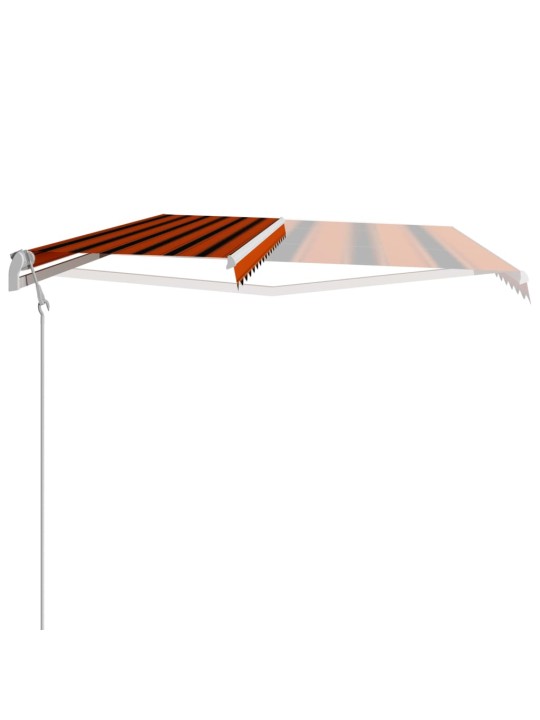 Automatická zatahovací markýza 400 x 300 cm oranžovo-hnědá