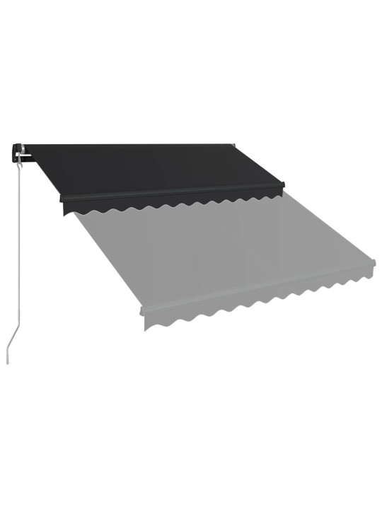 Ručně zatahovací markýza 350 x 250 cm antracitová