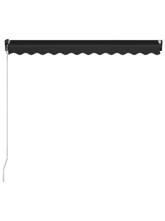Ručně zatahovací markýza s LED světlem 300 x 250 cm antracitová
