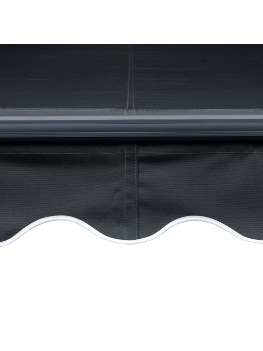 Ručně zatahovací markýza s LED světlem 300 x 250 cm antracitová