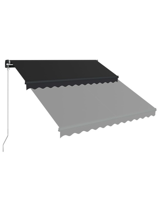 Ručně zatahovací markýza s LED světlem 350 x 250 cm antracitová