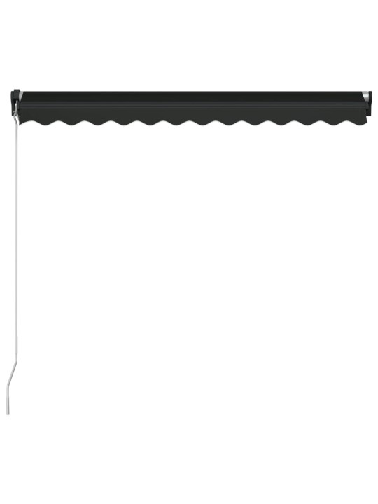 Ručně zatahovací markýza s LED světlem 350 x 250 cm antracitová