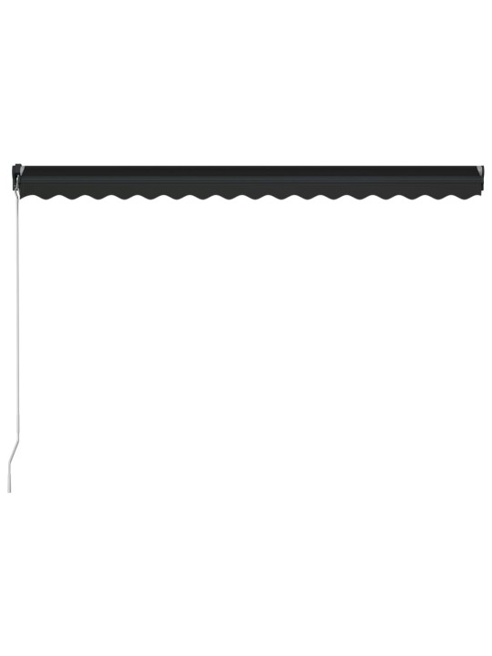 Ručně zatahovací markýza s LED světlem 450 x 300 cm antracitová