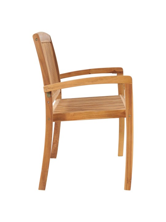 2místná stohovatelná zahradní lavice 128,5 cm masivní teak
