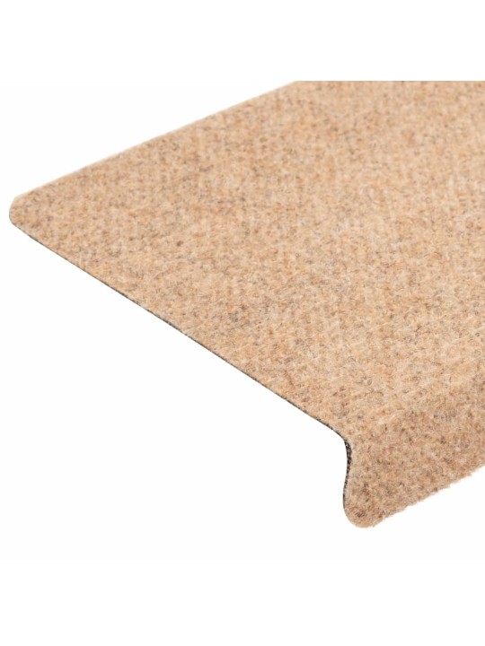 Nášlapy na schody 15 ks vpichované 65x21x4 cm krémová