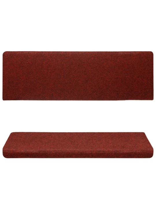 Nášlapy na schody 15 ks vpichované 65x21x4 cm červené