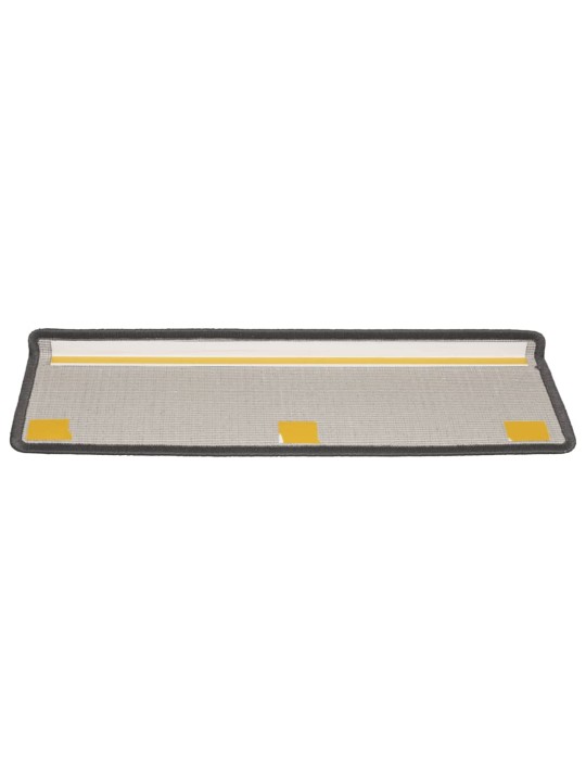 Kobercové nášlapy na schody 15 ks 65x21x4 cm tmavě šedé
