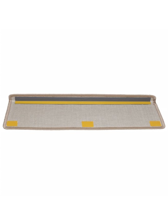 Kobercové nášlapy na schody 15 ks 65x21x4 cm světle hnědé