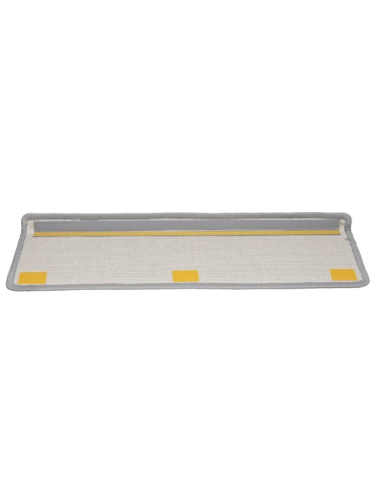 Kobercové nášlapy na schody 15 ks 65x21x4 cm šedé