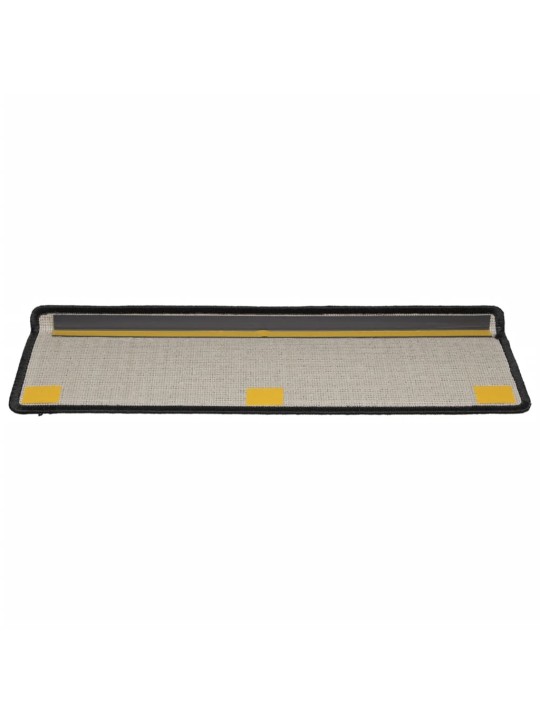 Kobercové nášlapy na schody 15 ks 65x21x4 cm černé