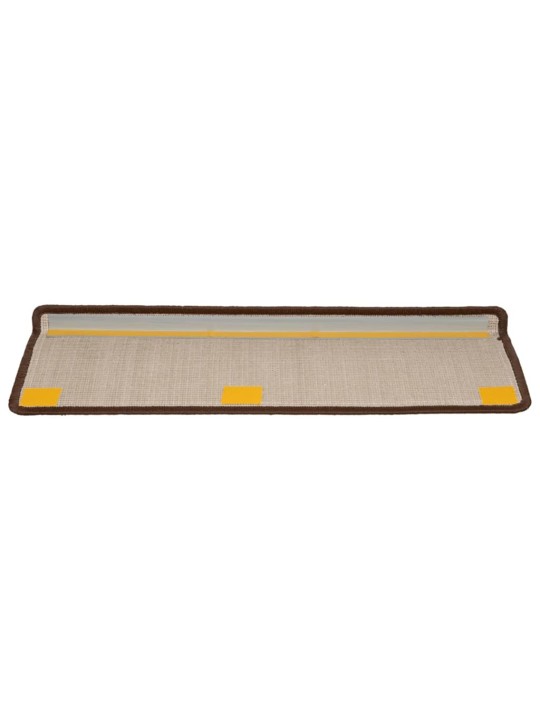 Kobercové nášlapy na schody 15 ks 65x21x4 cm hnědé