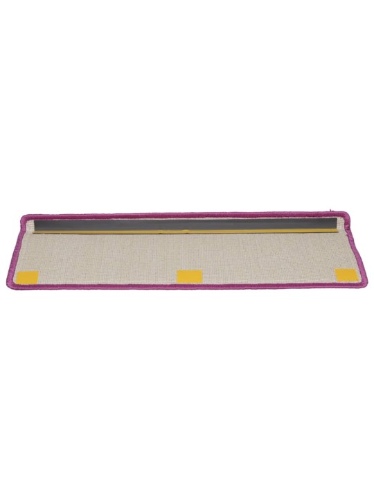 Kobercové nášlapy na schody 15 ks 65x21x4 cm fialové