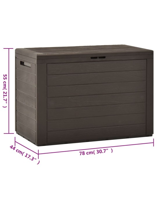 Zahradní úložný box hnědý 78 x 44 x 55 cm