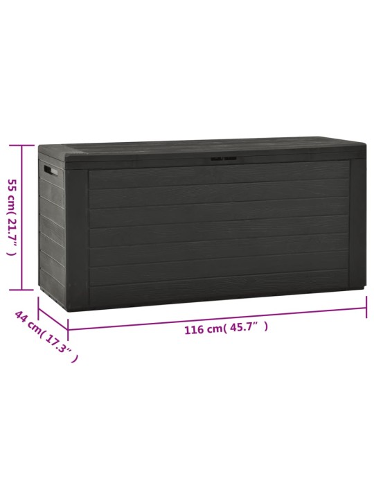 Zahradní úložný box antracitový 116 x 44 x 55 cm