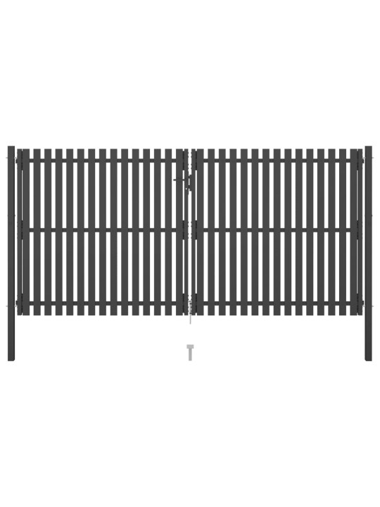 Zahradní brána ocel 4 x 2,25 m antracitová