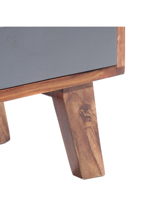 Tv stolek šedý 140 x 30 x 45 cm masivní dřevo